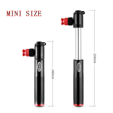 Mini Bike Pump 110PSI Hand Pump and CO2 Inflator Dual Purpose Presta and Schrader Valve Compatible Bicycle Tire Pump for Road and Mountain Bikes Insulated Sleeve - No CO2 Cartridges Included