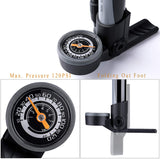GIYO Bike Pump with Pressure Gauge - Mini Portable Bicycle Tire Pump - 120 PSI Bike Air Pump fits Presta & Schrader & Dunlop Valve - Road MT
