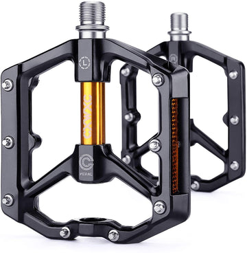 CXWXC Road/MTB Bike Pedals - Aluminum Alloy Bicycle Pedals - Mountain Bike Pedal with Removable Anti-Skid Nails