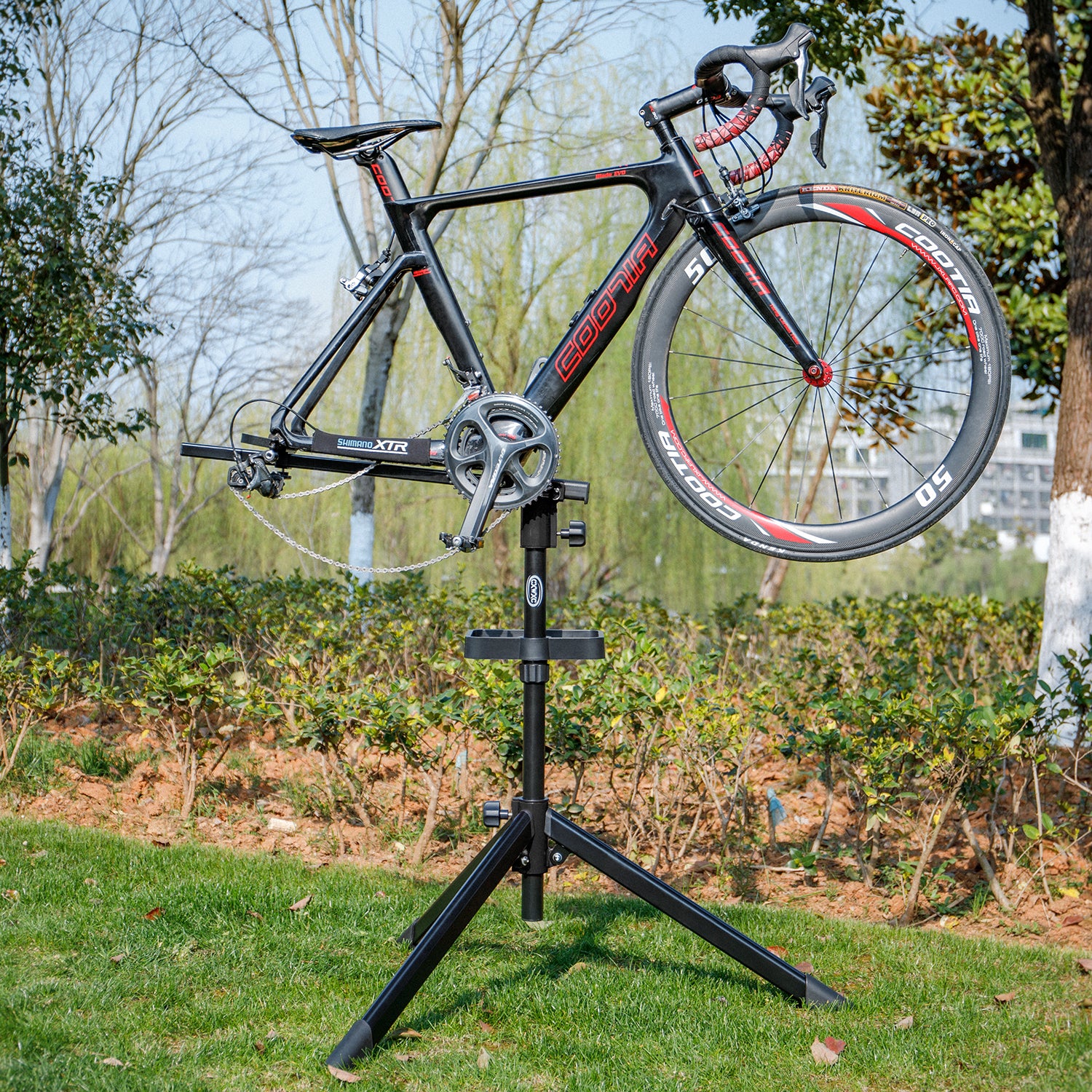 Bike Repair Stand (Max 55 Lbs) - Shop Home Portable Bicycle Workstand - Aluminum Alloy Bike Stand for Maintenance