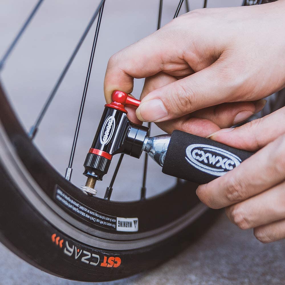 CXWXC 16g Threaded CO2 Cartridges for Bike Tires - Cartridge for CO2 Inflator with Threaded Connection, CO2 Pump for Road and Mountain Bikes
