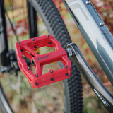 Mountain Bike Pedals - Lightweight Nylon Fiber Bicycle Pedals with Removable Anti Skid Nails - Bicycle Platform Pedals for MTB 9/16 inches