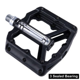 Mountain Bike Pedals - Lightweight Nylon Fiber Bicycle Pedals with Removable Anti Skid Nails - Bicycle Platform Pedals for MTB 9/16 inches