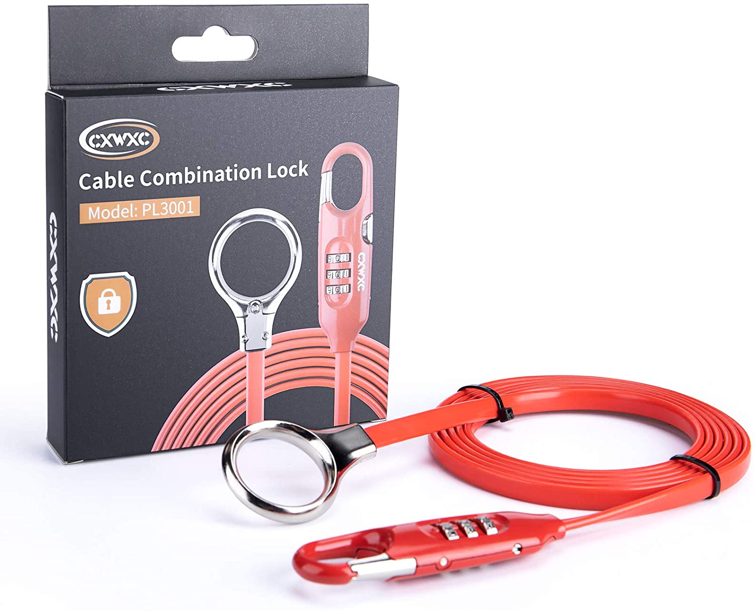 Combination Bike Lock Cable - Compact Anti-Theft Bicycle Chain Lock - Motorcycle Cycle Bike Cable, Portable Cable Lock
