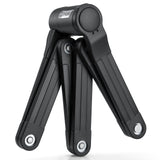 Folding Bike Lock with 3 Keys - Anti Theft Strong Security Bicycle Locks, Anti Drill & Pick Cylinder - Foldable Bike Lock with Mounting Bracket for Bikes E Bikes and Scooters