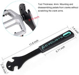Bike Pedal Wrench Extra Long Handle - Pedal Spanner Double Wrench for MTB/Road Bike - Cycling Bicycle Repair Tool for Bike Pedals Removal an
