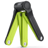 Folding Bike Lock with 3 Keys - Anti Theft Strong Security Bicycle Locks, Anti Drill & Pick Cylinder - Foldable Bike Lock with Mounting Bracket for Bikes E Bikes and Scooters