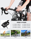 Bike Trainer, Magnetic Bicycle Stationary Stand for Indoor Exercise Riding, Portable, Quick Release Skewer & Front Wheel Riser Block Included