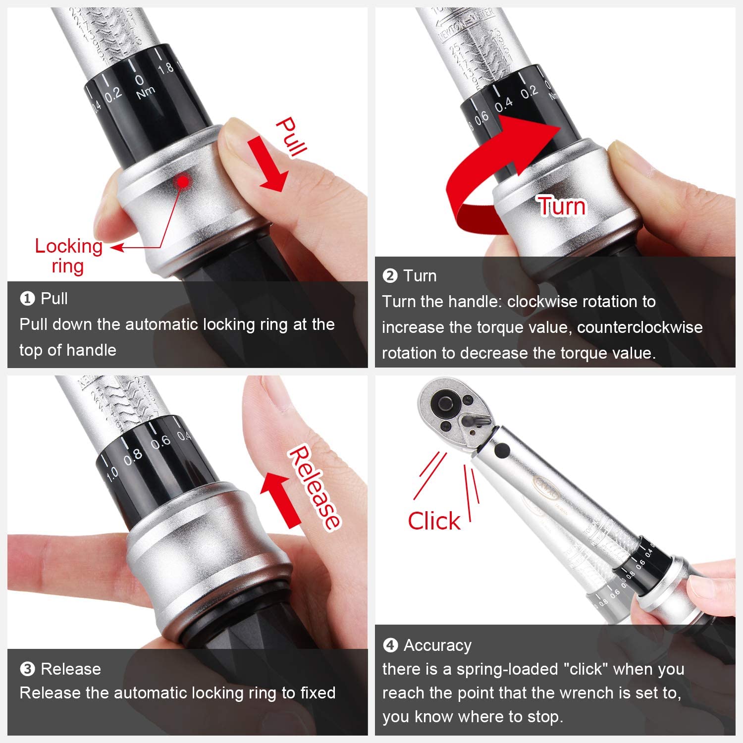 Bike Torque Wrench Set 1/4