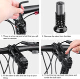 CXWXC Adjustable MTB Stem 31.8mm 70 Degree - 90/110/145mm Bike Stem Riser for Handlebar - Aluminum Alloy Mountain Bike Handlebar Riser Exten