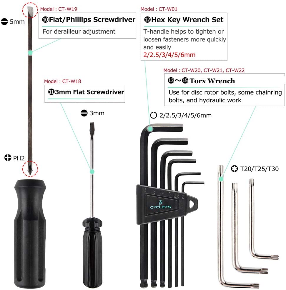 Bike Repair Tool Kits, Bicycle Tool Kit Multi-Function Tool Kit, Maintenance Tool Set With Tool Box Best Value Professional Home Bike Tool With