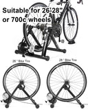 Bike Trainer, Magnetic Bicycle Stationary Stand for Indoor Exercise Riding, Portable, Quick Release Skewer & Front Wheel Riser Block Included