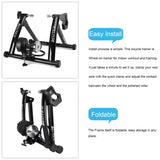 Bike Trainer, Magnetic Bicycle Stationary Stand for Indoor Exercise Riding, Portable, Quick Release Skewer & Front Wheel Riser Block Included