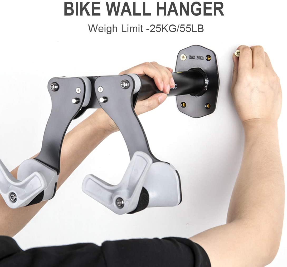 CXWXC Bike Hanger - Bike Accessories Rack for Garage Indoor Storage - Horizontal Bike Wall Mount Hook for Bicycles