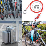 Combination Bike Lock Cable - Compact Anti-Theft Bicycle Chain Lock - Motorcycle Cycle Bike Cable, Portable Cable Lock