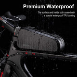 CXWXC Bike Accessories Top Tube Bag for Men Women - Mount Front Frame Bike Bags for Road/Mountain Bike - Waterproof Cycling Phone Pouch Bicy