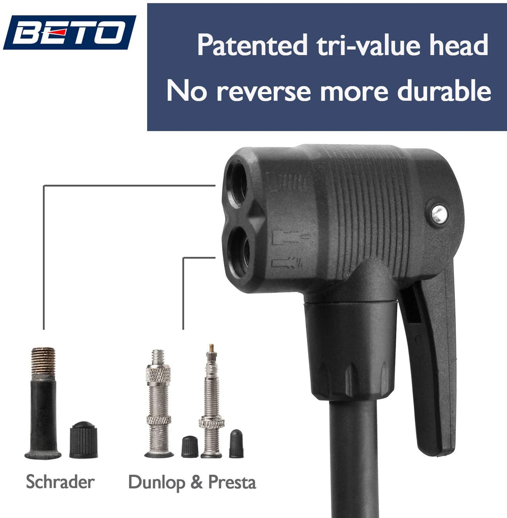 beto bike pump with gauge