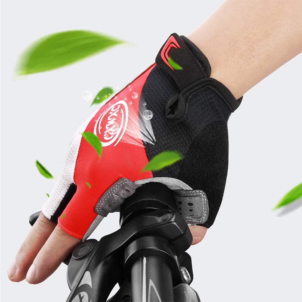 Cycling Gloves for Men Women - Breathable Gel Road Mountain Bike Riding Gloves - Anti-Slip Half Finger Glove for Fitness Cycling Training