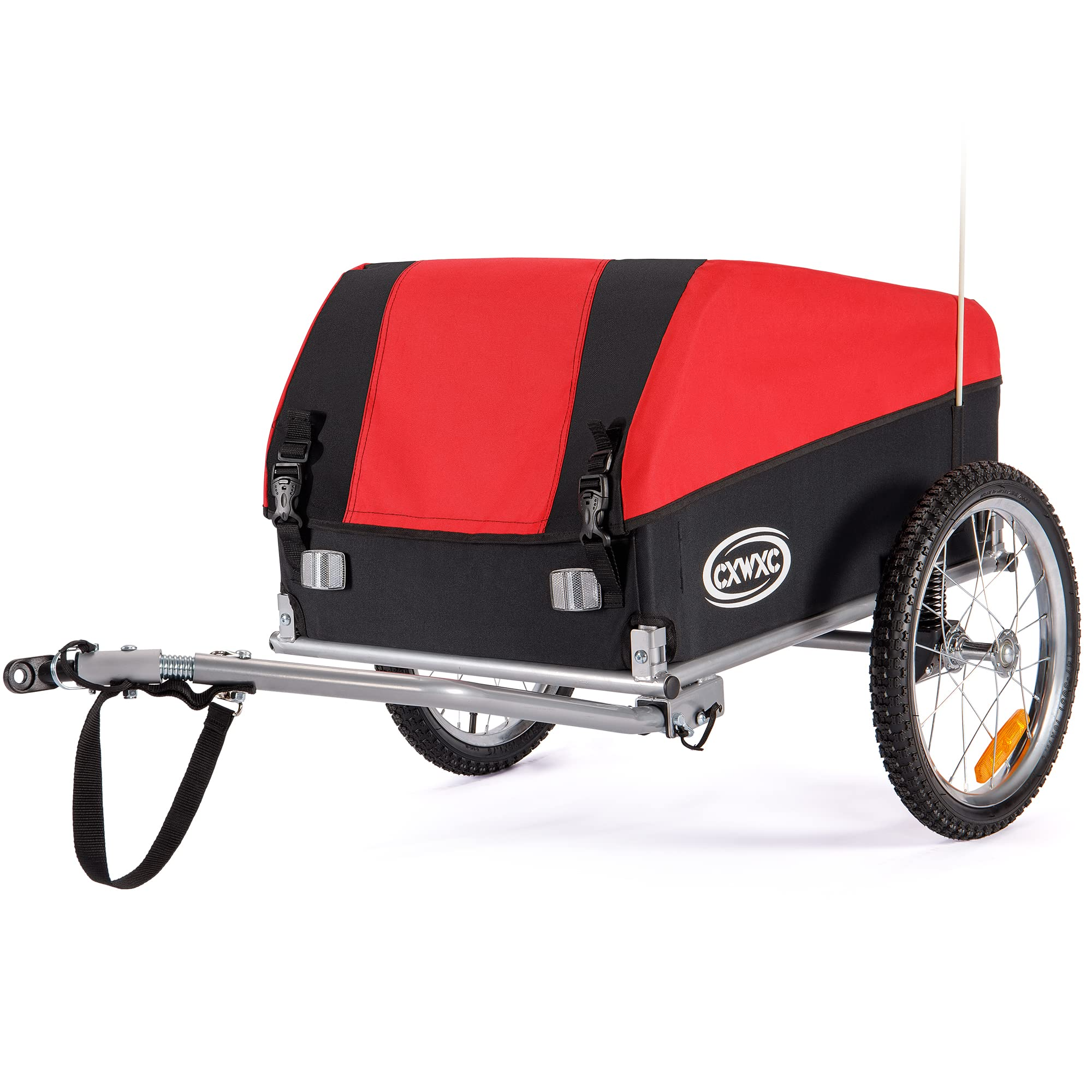 Bike Cargo Trailer, Foldable Frame 88 lbs Max Load, 16'' Quick-Release Wheel, Not for Kids or Animals