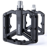 Mountain Bike Pedals - Lightweight Nylon Fiber Bicycle Pedals with Removable Anti Skid Nails - Bicycle Platform Pedals for MTB 9/16 inches