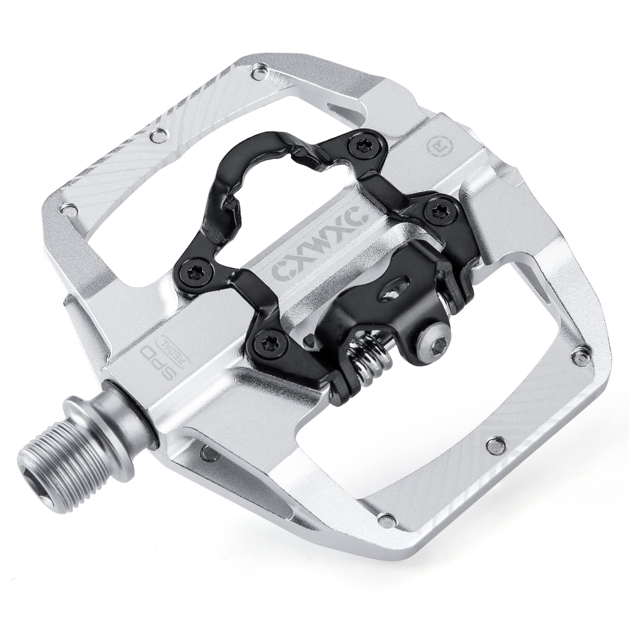 Mountain Bike Pedals- Dual Function Bicycle Flat Pedals and Clipless  Pedals- 9/16 Platform Pedals Compatible with SPD for Road Mountain BMX  Bike (Silver), Pedals -  Canada