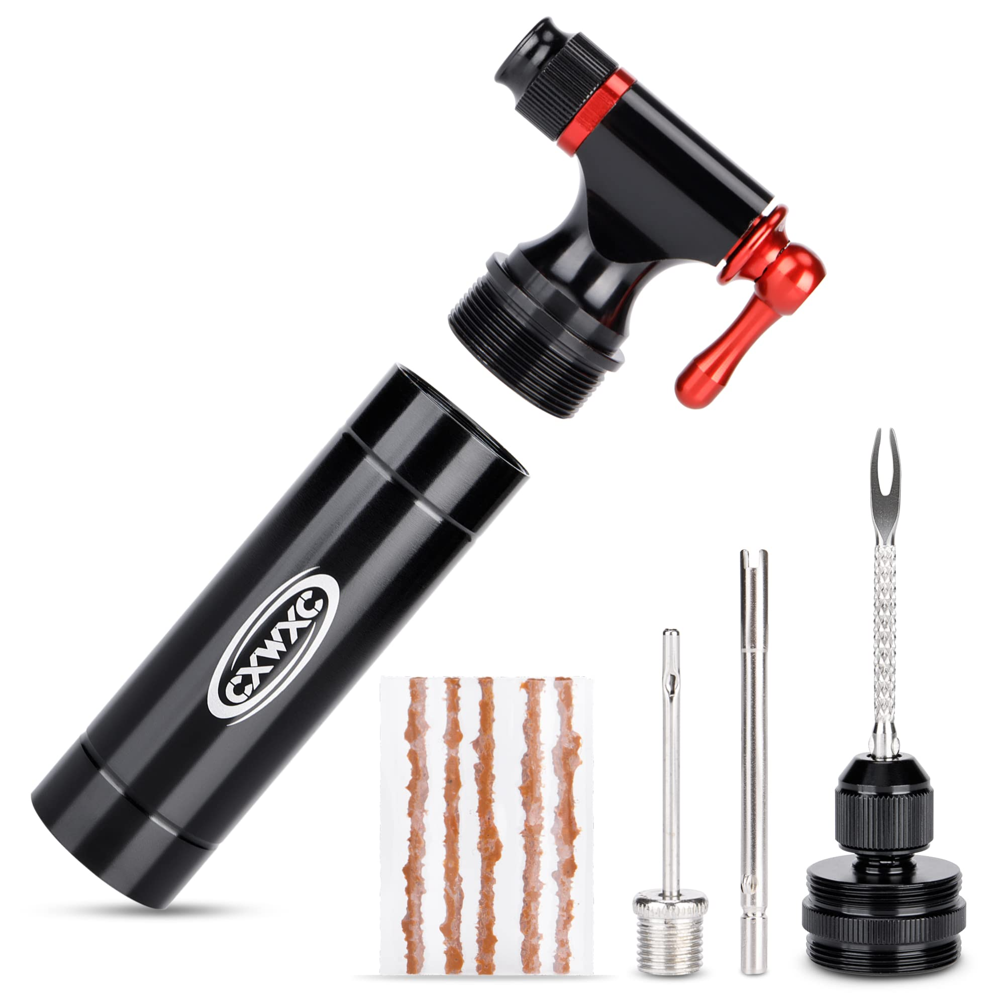 CO2 Inflator and Tubeless Tire Repair Kit - Presta & Schrader