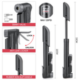 Bicycle Repair Tool Kit with Bike Pump & Saddle Bag - Bike Tool Kits for Repair and Maintenance at Home or on The Road - Bike Tire Repair Kit Patches Fixes, Bike Multitool, Chain Breaker Tyre Levers