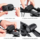 Electric Bike Bell- 125db Waterproof Bicycle Bell Horn -USB Charging Sounds Model Adjustable Handlebar Cycling Bells Anti-Theft Alarm for Road and Mountain Bike
