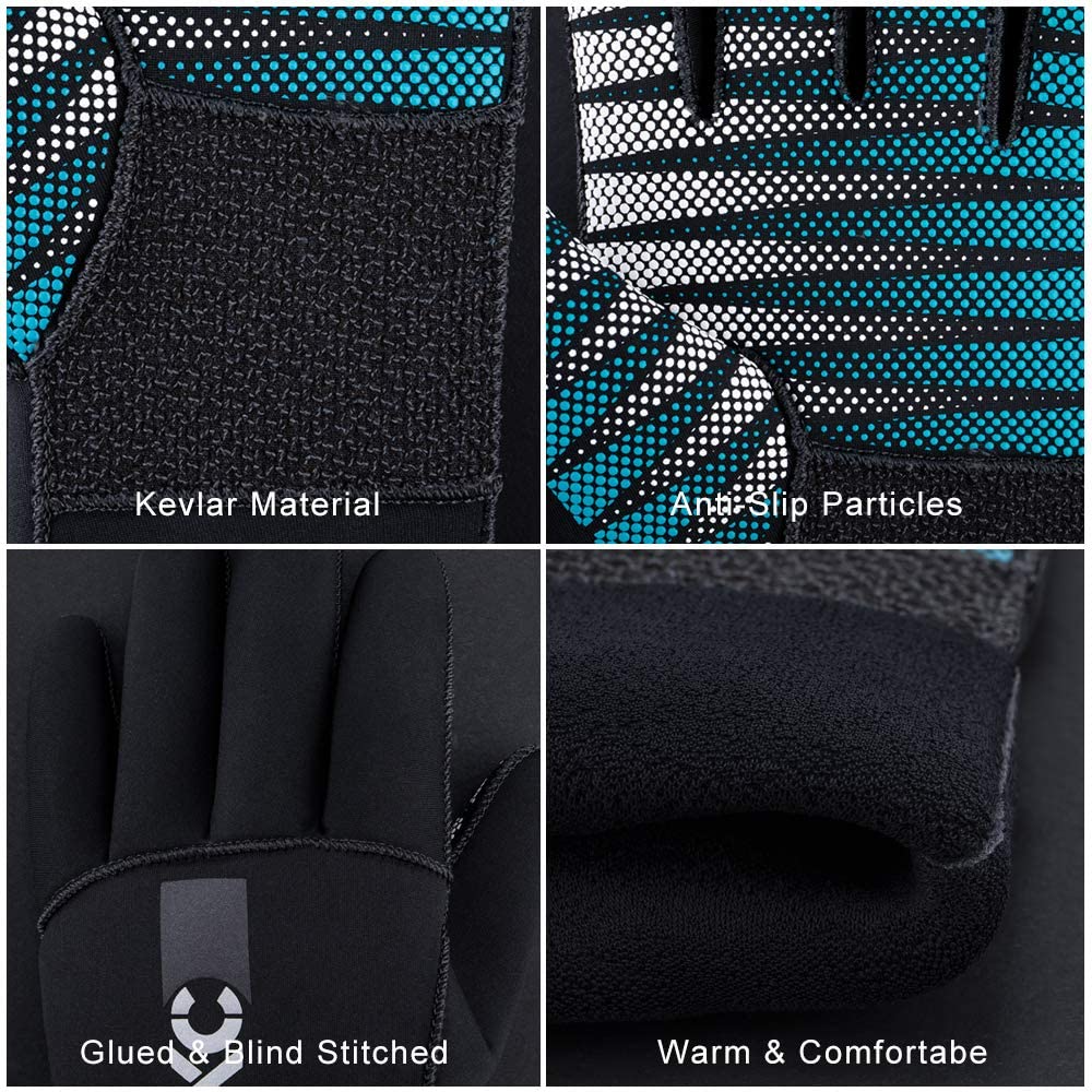 Neoprene Diving Wetsuit Gloves for Men Women - Warm Water Sports Glove for Scuba Snorkeling Surf Kayaking Swim