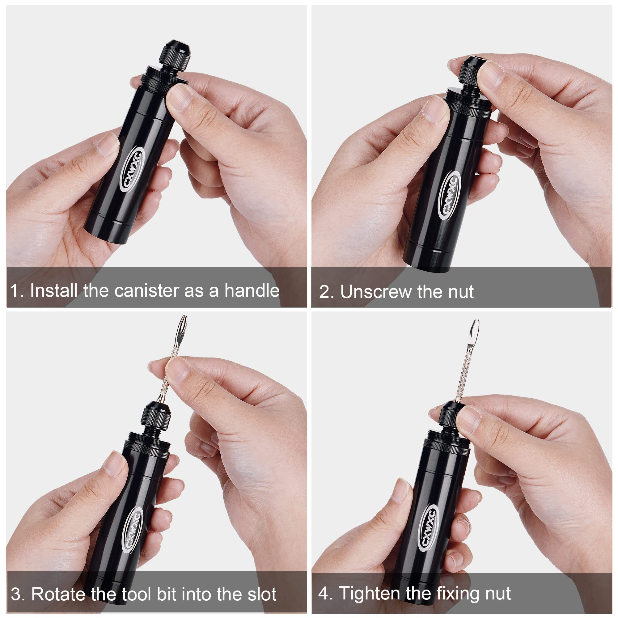 Bike pump top canister