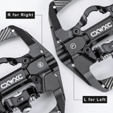 Mountain Bike Pedals Dual Function - Dual Sided Pedals Plat & SPD Clipless Pedal - 3 Sealed Bearings, 9/16” Bicycle Platform MTB Pedals