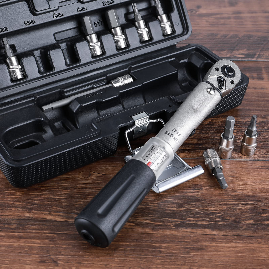 Bike Torque Wrench Set 1/4" Drive Click- 2-24 Nm Bicycle Maintenance T ...