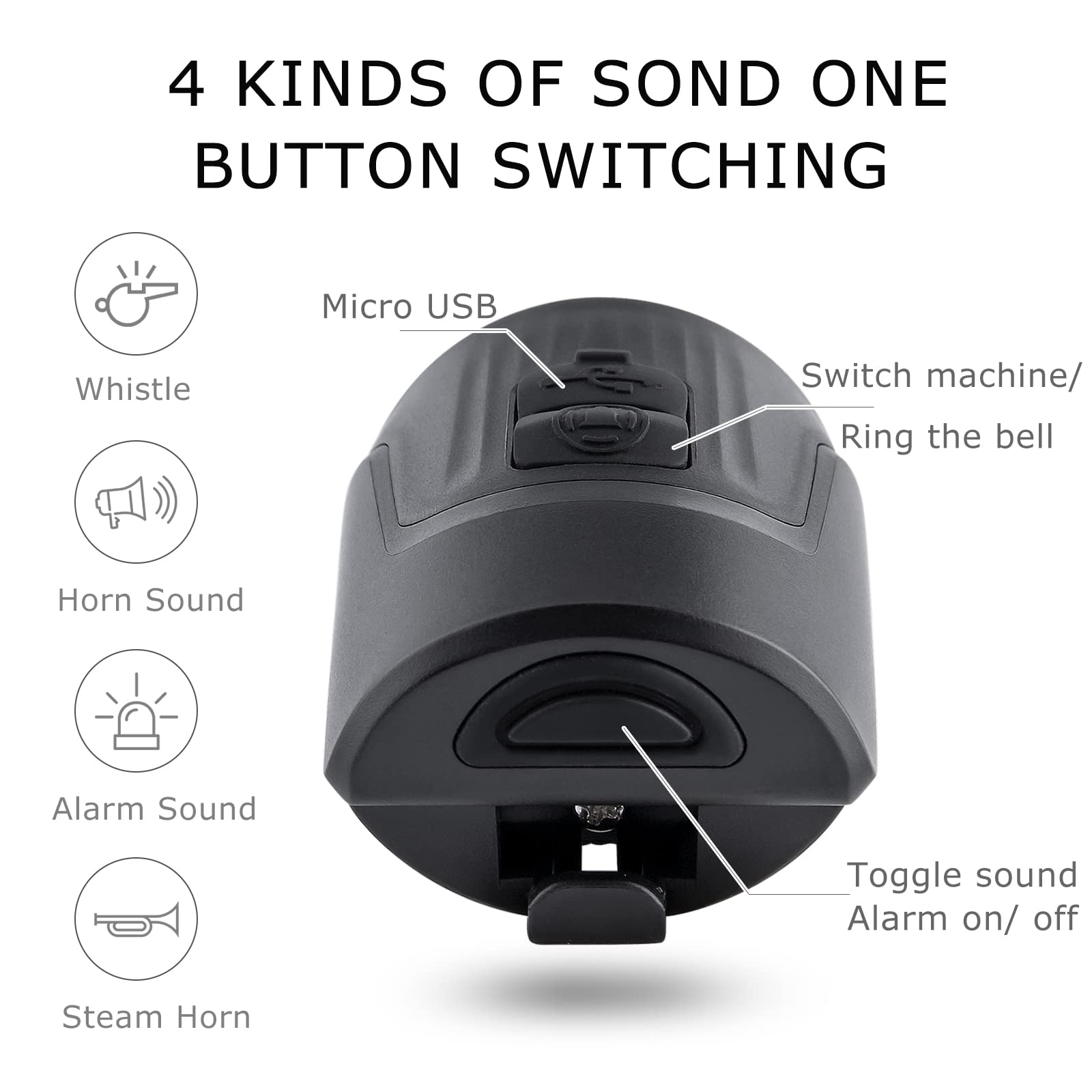 bicycle electric bell Electric Bike Bell- 125db Waterproof Bicycle Bell Horn -USB Charging S – Ruida Cycling