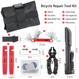 Bicycle Repair Tool Kit with Bike Pump & Saddle Bag - Bike Tool Kits for Repair and Maintenance at Home or on The Road - Bike Tire Repair Kit Patches Fixes, Bike Multitool, Chain Breaker Tyre Levers